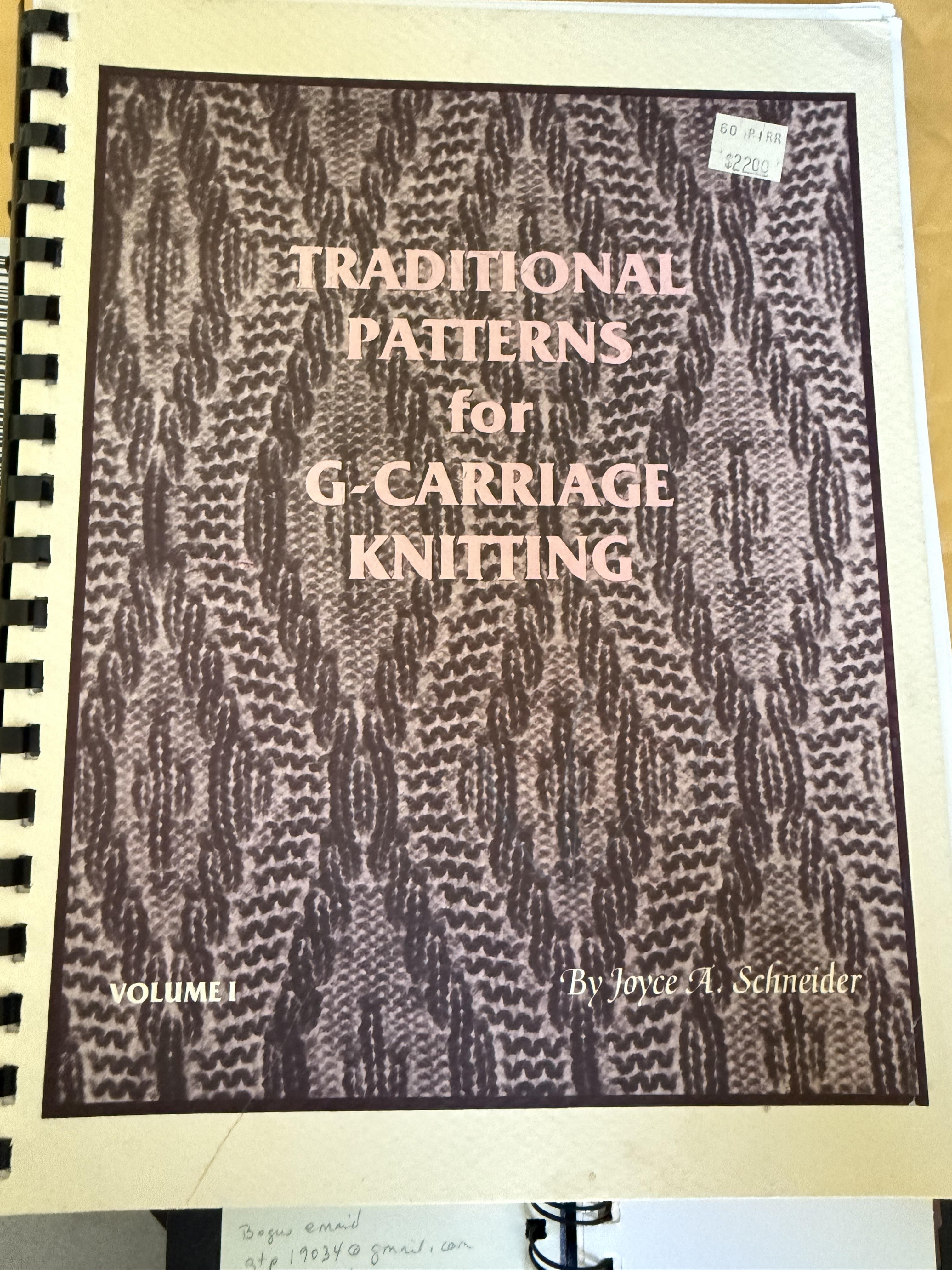 Cover of Traditional Patterns for G-Carriage Knitting